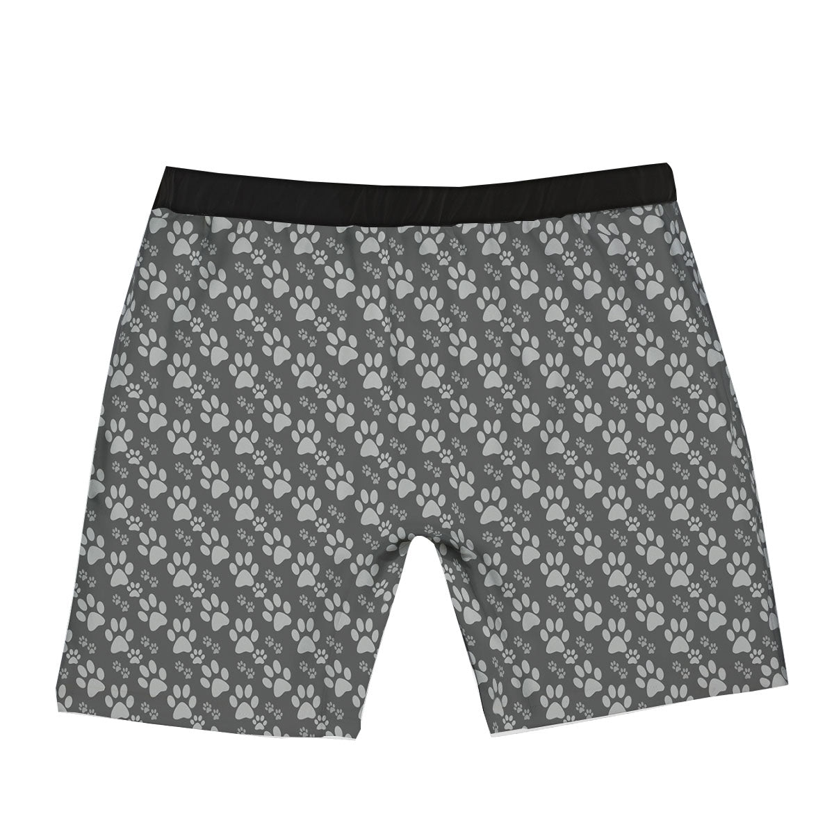 Paw Grey Animal Print Pattern Boxer Briefs-grizzshop