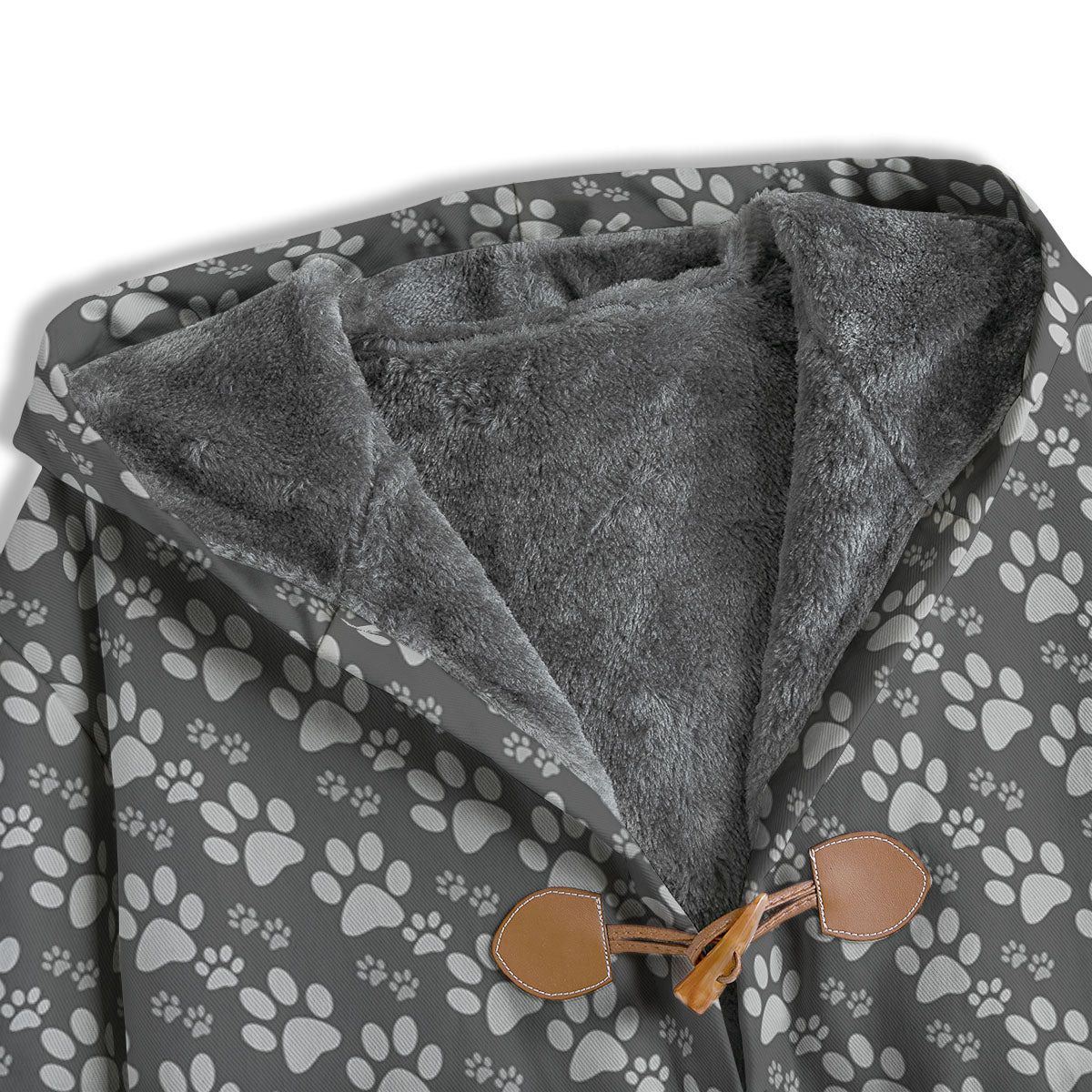 Paw Grey Animal Print Pattern Men's Windbreaker Jacket-grizzshop
