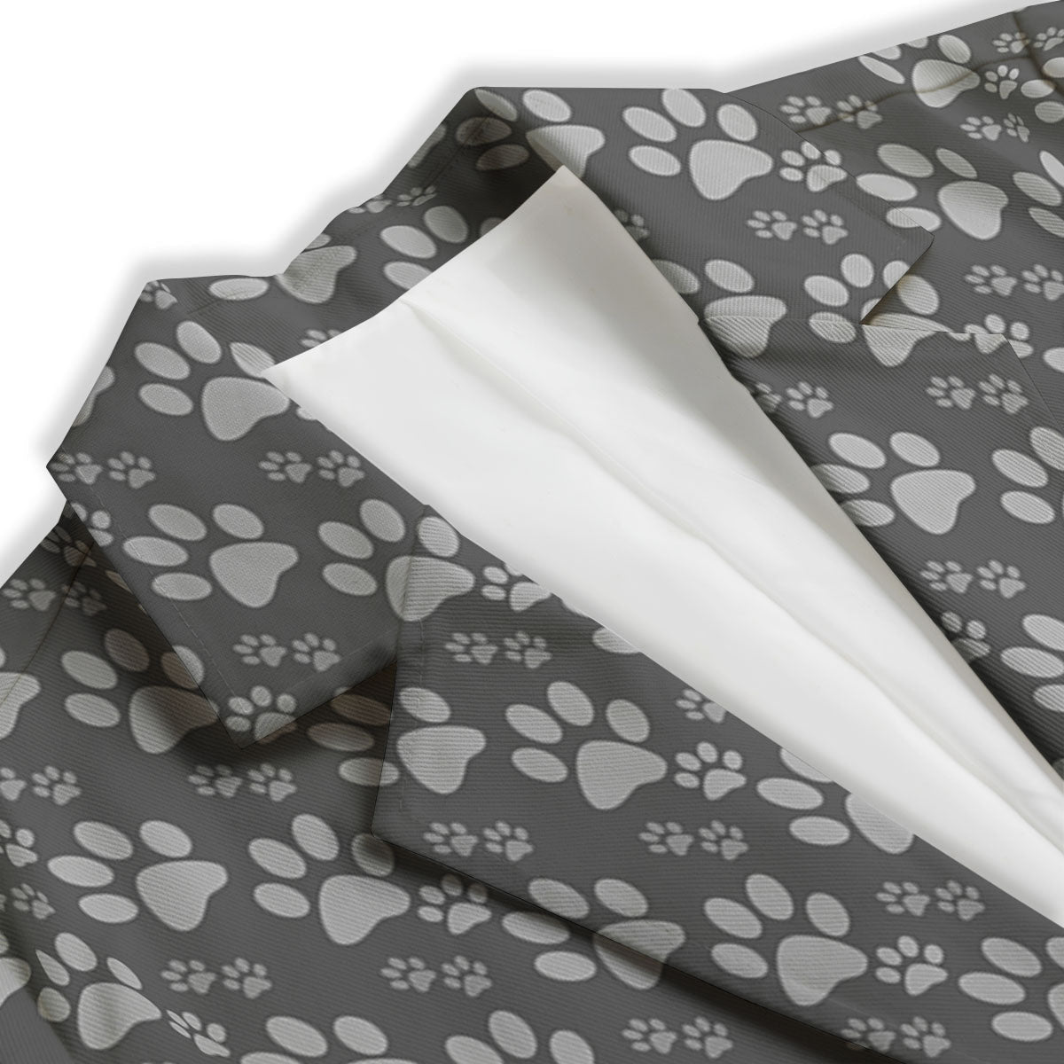 Paw Grey Animal Print Pattern Women's Blazer-grizzshop