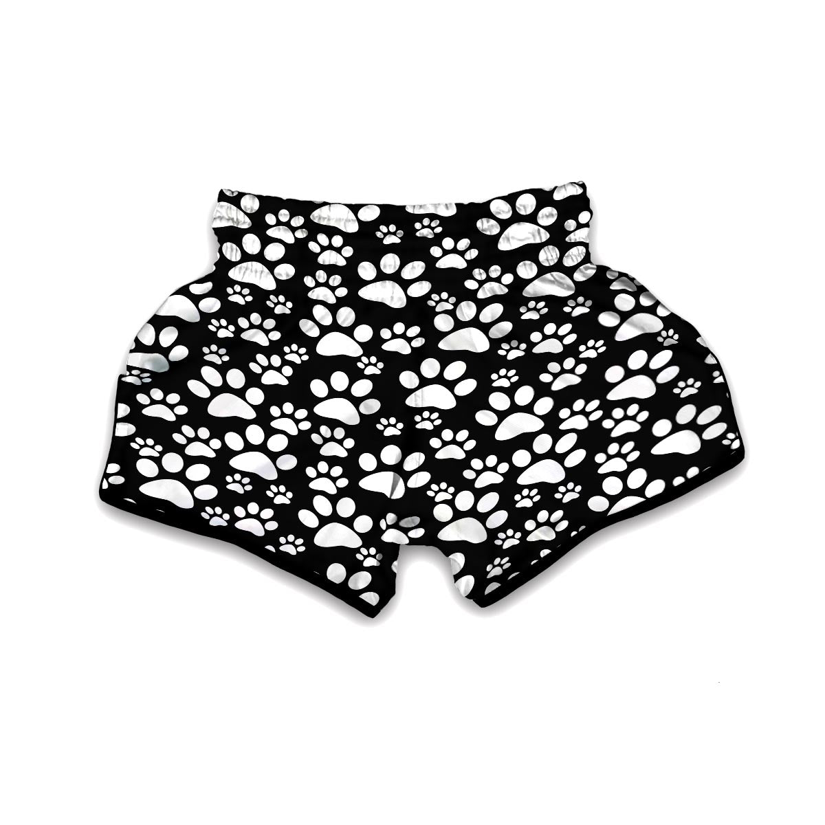 Paw Print Pattern Muay Thai Boxing Shorts-grizzshop
