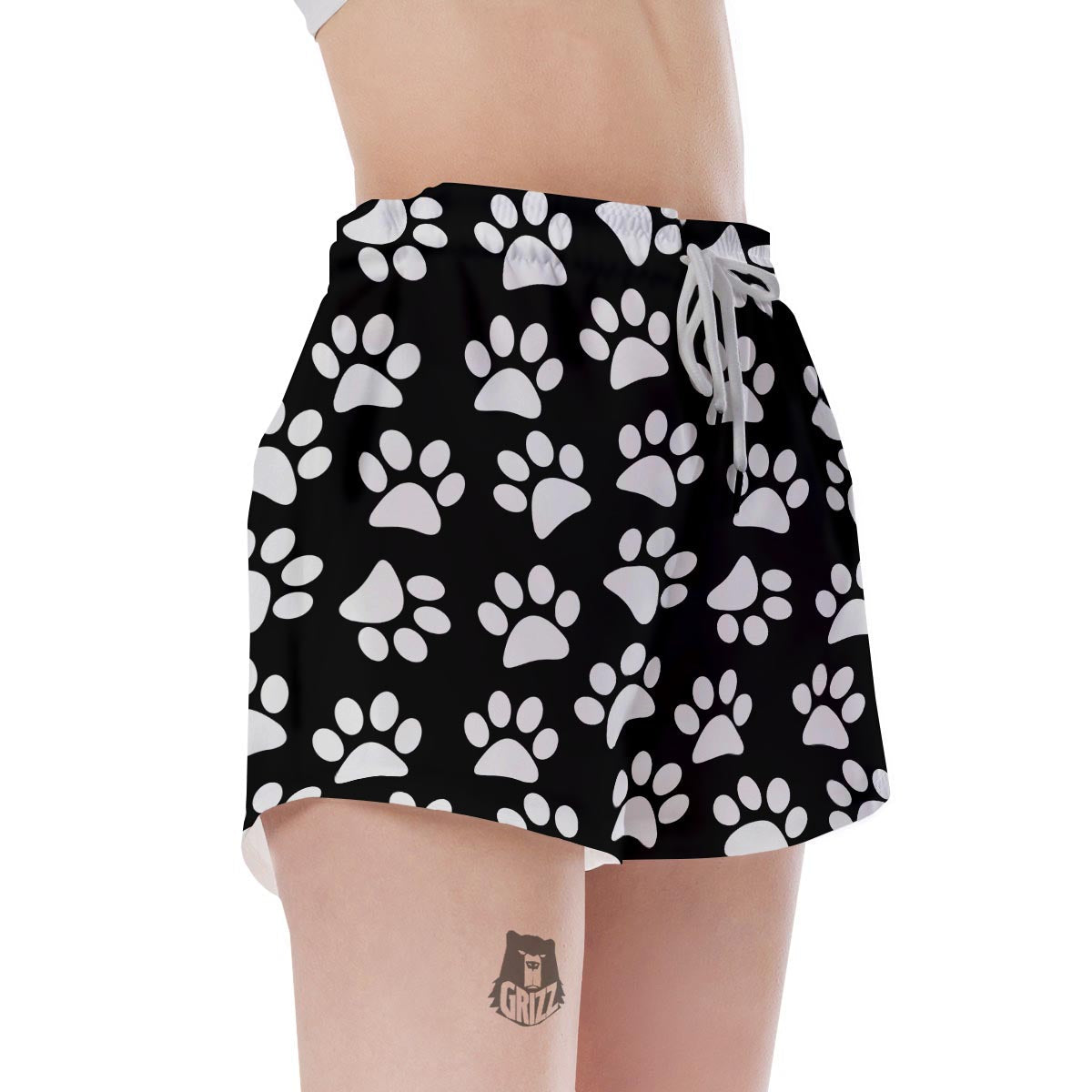 Paw Print Women's Shorts-grizzshop