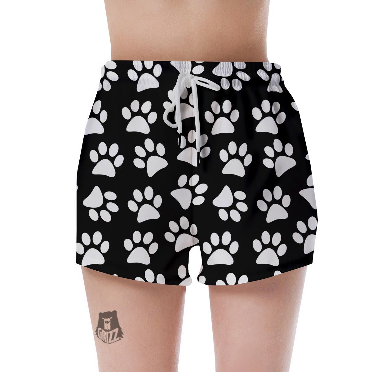 Paw Print Women's Shorts-grizzshop