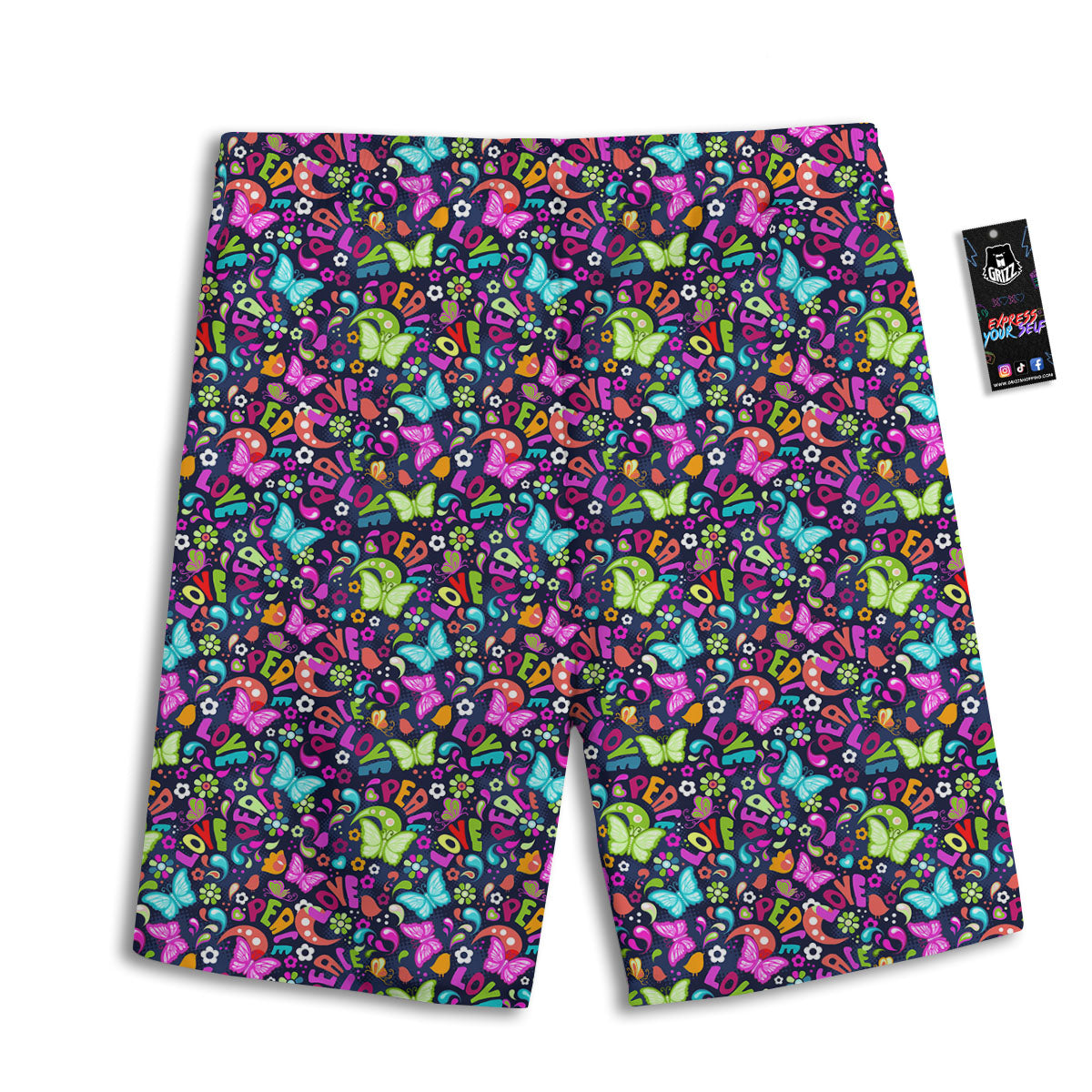 Playing Card King Of Clubs Print Men's Athletic Shorts