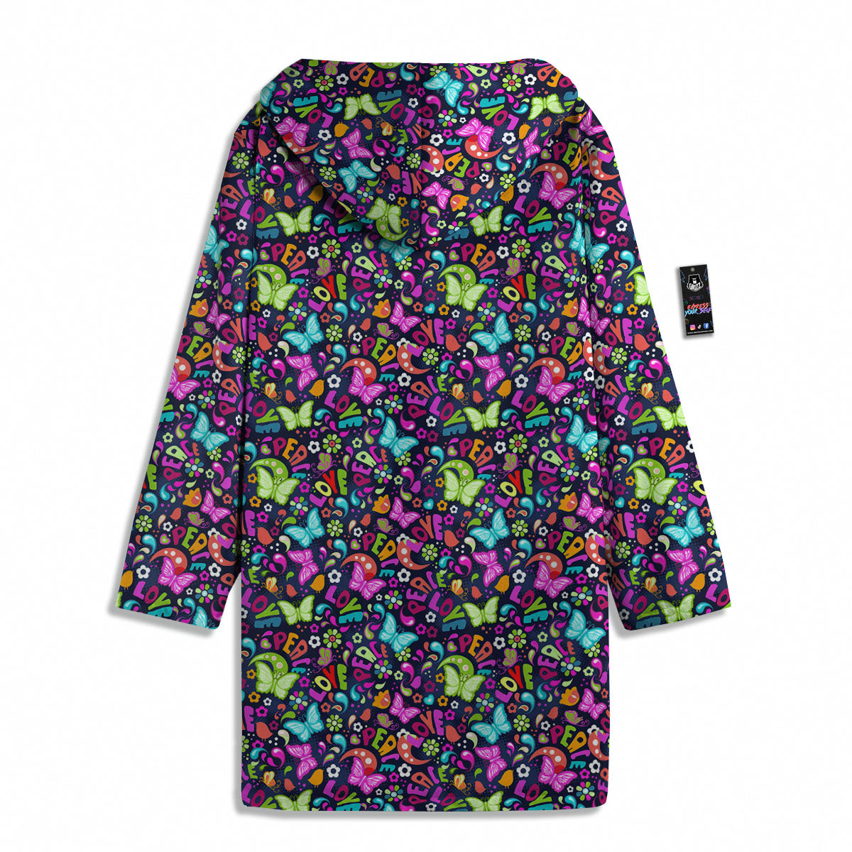 Peace Groovy Girly Print Pattern Men's Windbreaker Jacket-grizzshop