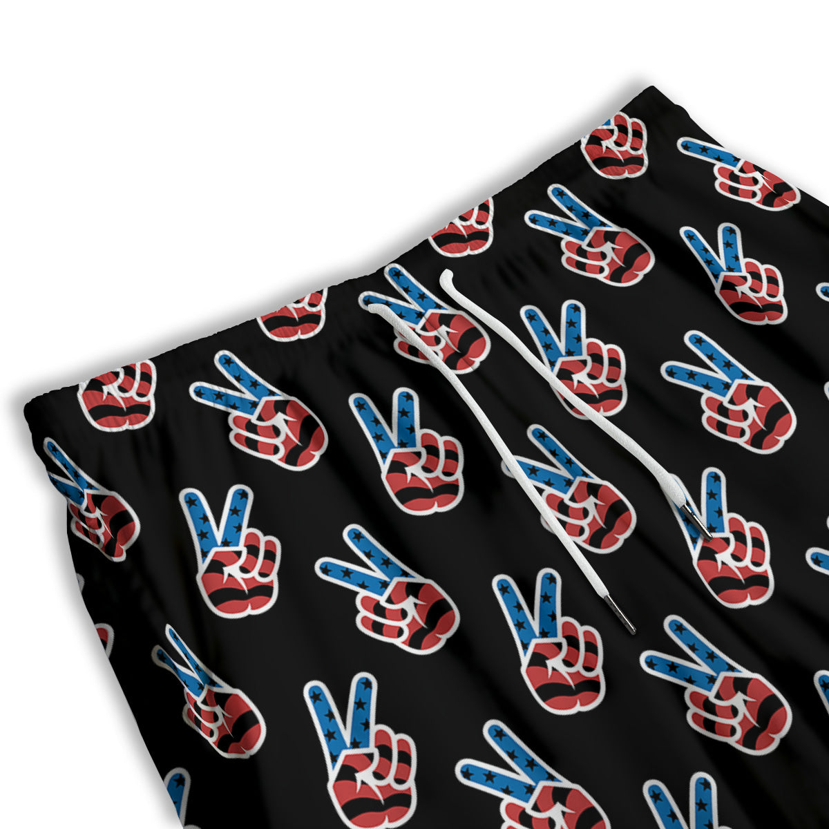 Peace Sign American Patriotic Print Pattern Men's Athletic Shorts