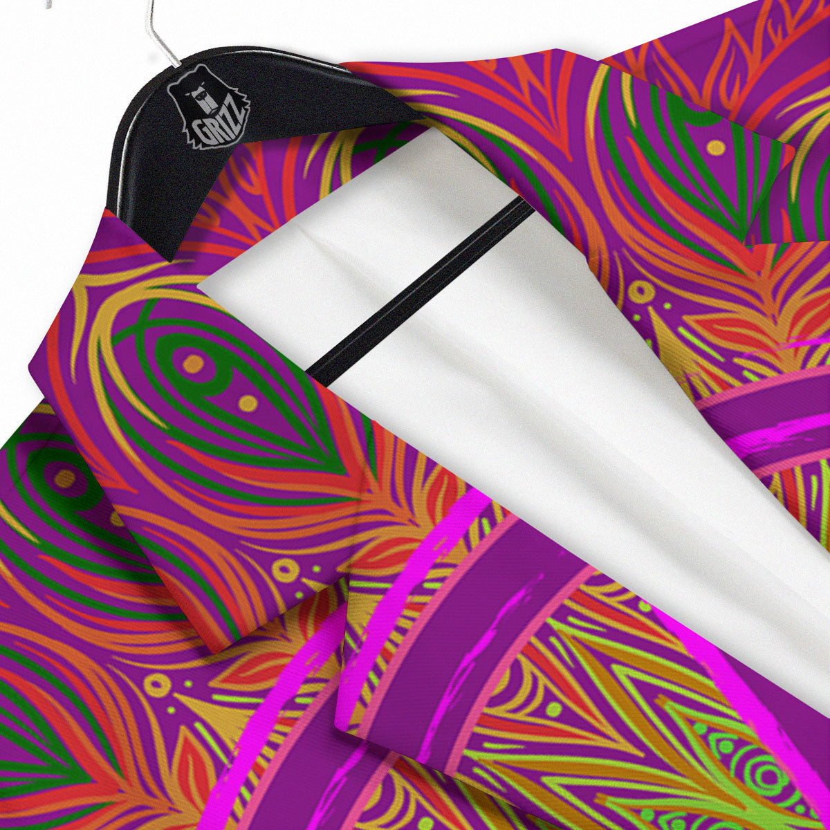 Peace Sign Psychedelic Hippie Print Men's Sport Coat-grizzshop