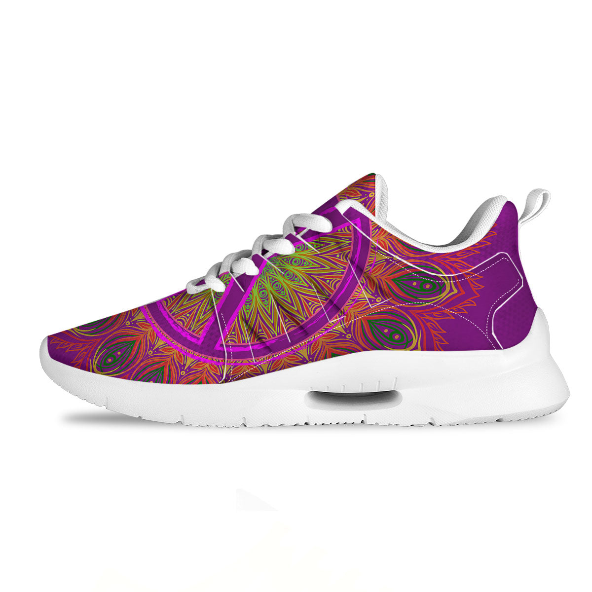 Peace Sign Psychedelic Hippie Print Tennis Shoes-grizzshop
