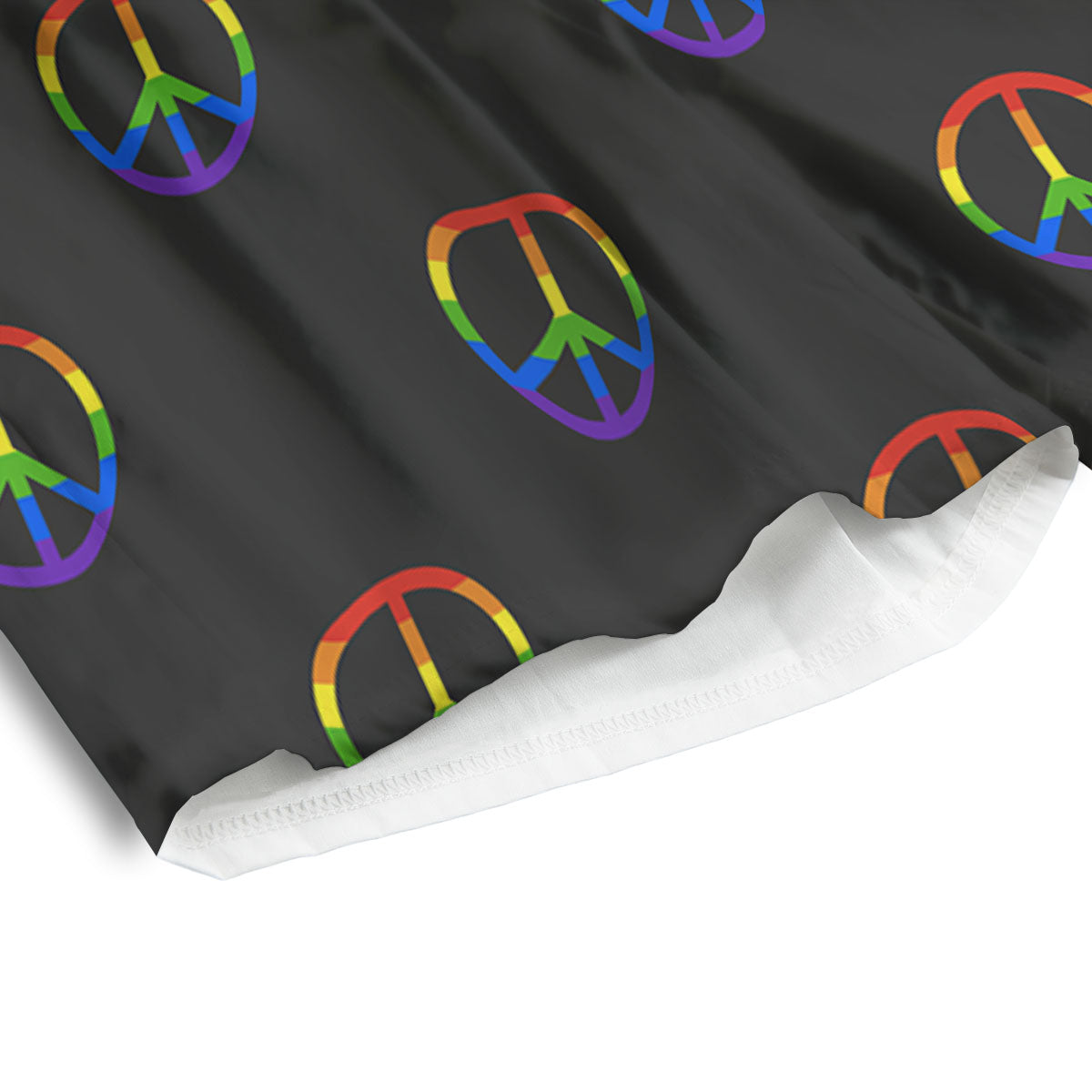 Peace Sign Rainbow LGBT Print Pattern Men's Athletic Shorts-grizzshop