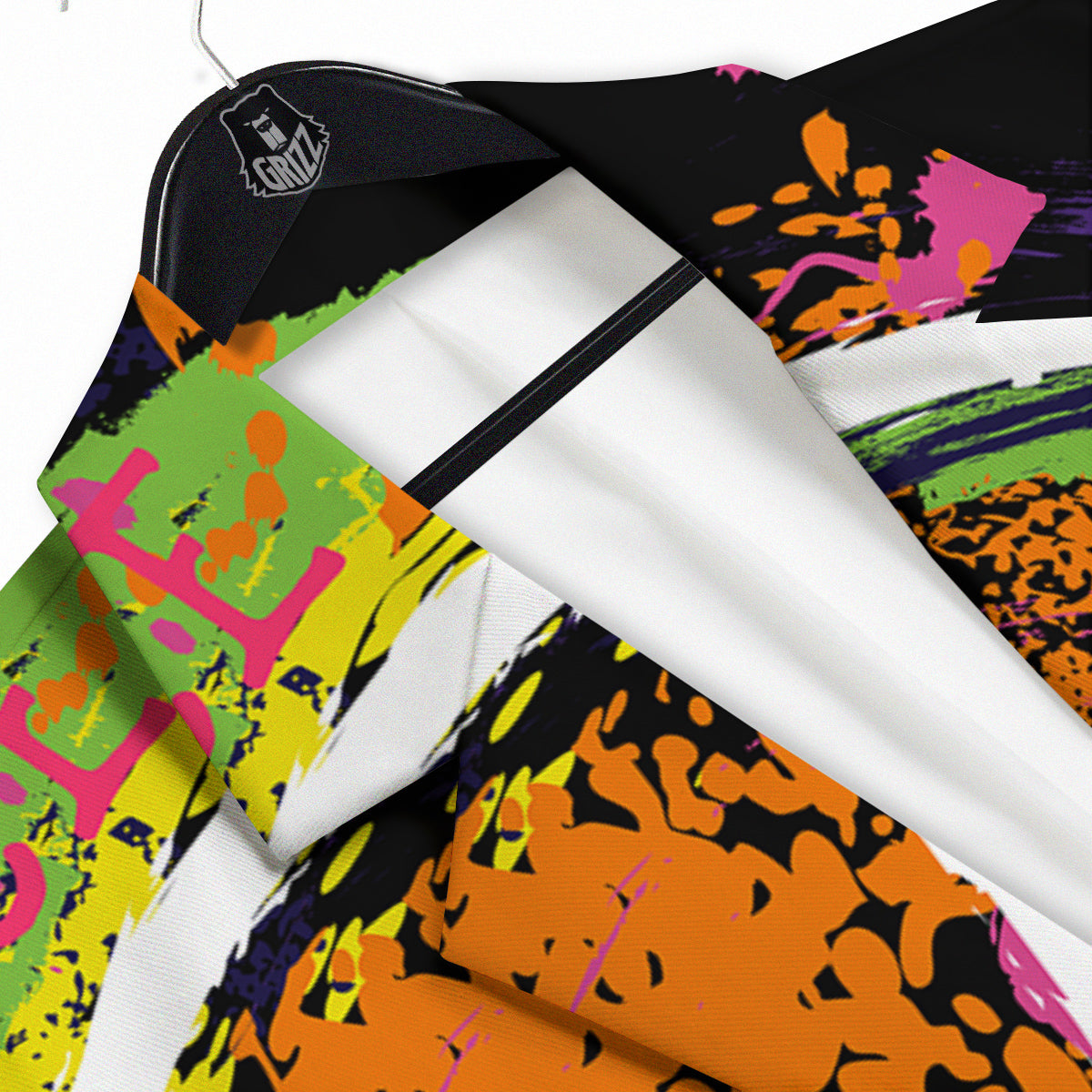 Peace Symbols Colorful Hippie Print Men's Sport Coat-grizzshop