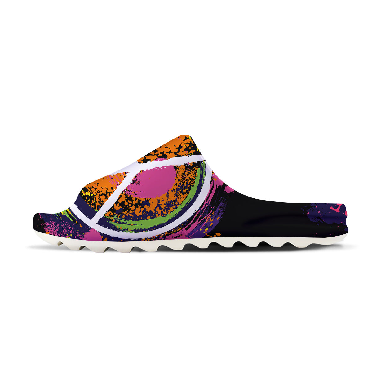 Peace Symbols Colorful Hippie Print Sandals-grizzshop
