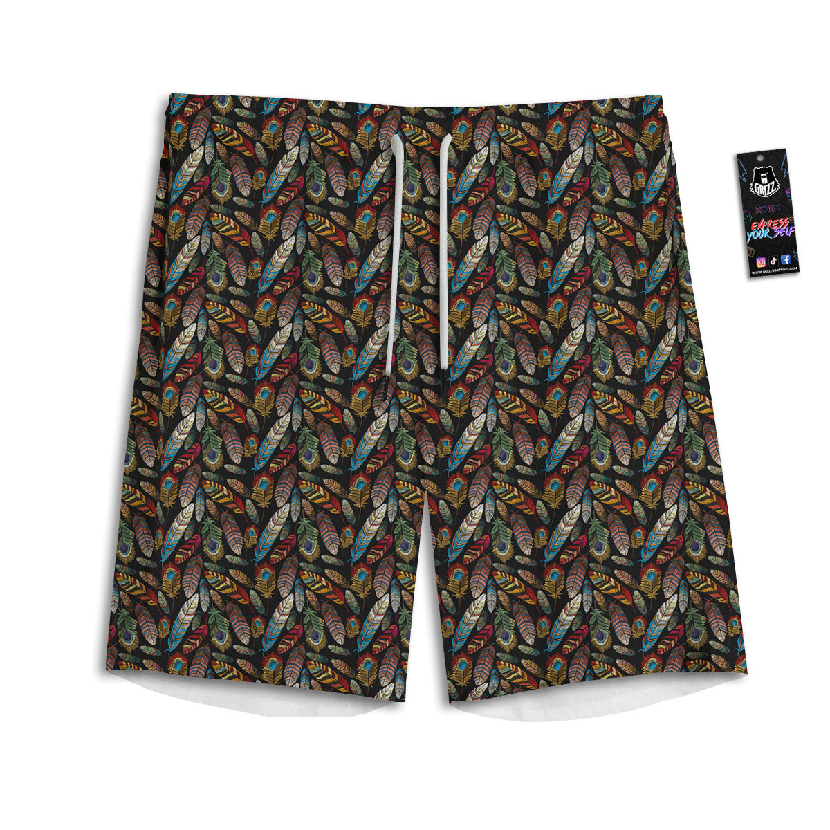 Playing Card King Of Clubs Print Pattern Men's Athletic Shorts