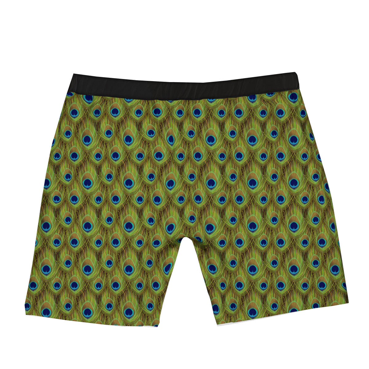 Peacock Feather Boho Print Pattern Boxer Briefs-grizzshop