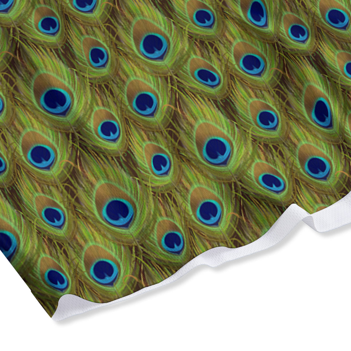Peacock Feather Boho Print Pattern Mesh Shorts-grizzshop