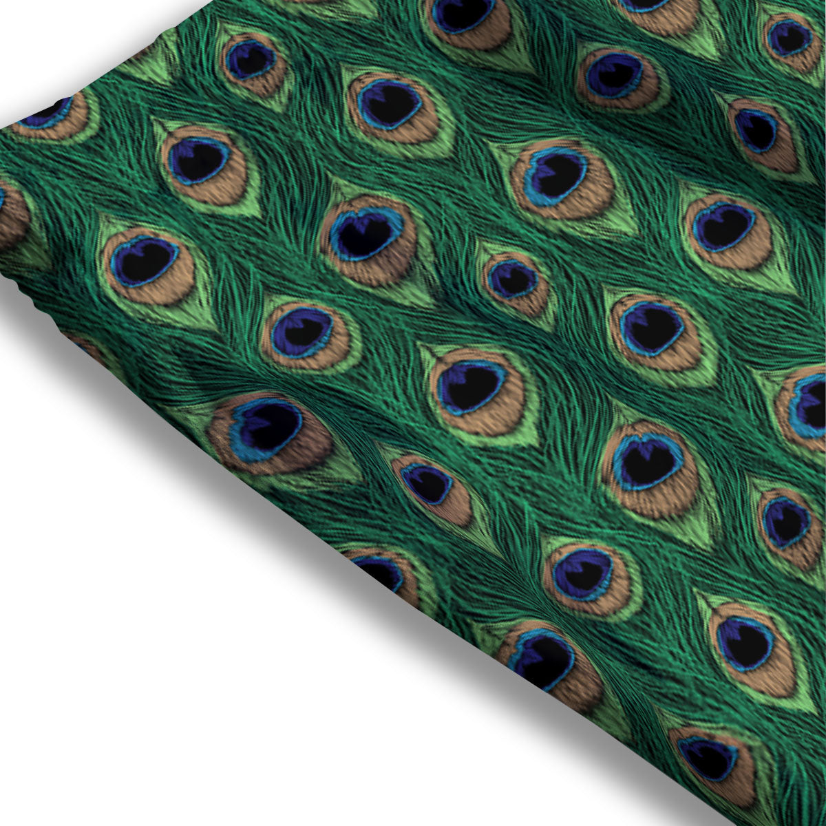 Peacock Tail Print Mesh Shorts