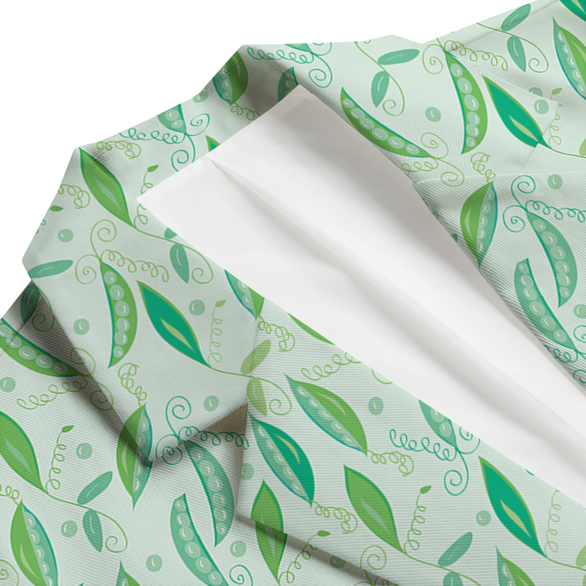 Peas Green Leaf Print Pattern Men's Blazer-grizzshop
