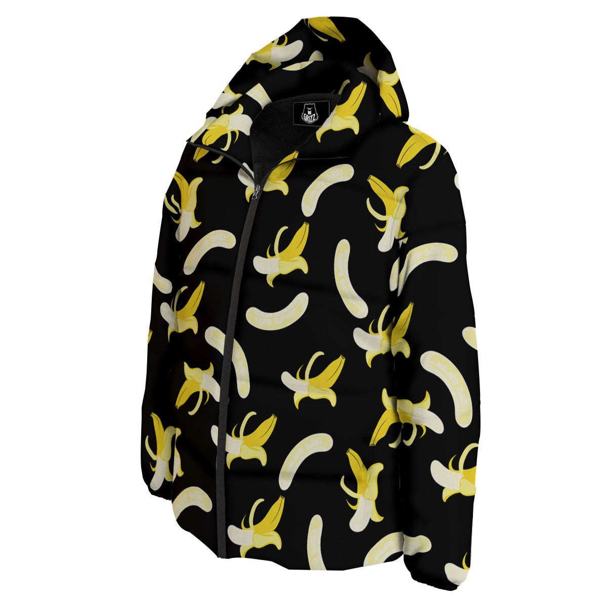 Peeled Banana Print Pattern Down Jacket-grizzshop