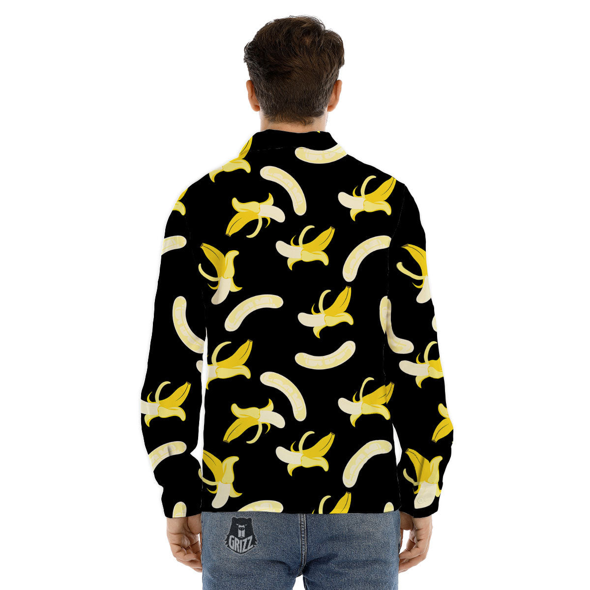 Peeled Banana Print Pattern Men's Dress Shirts-grizzshop