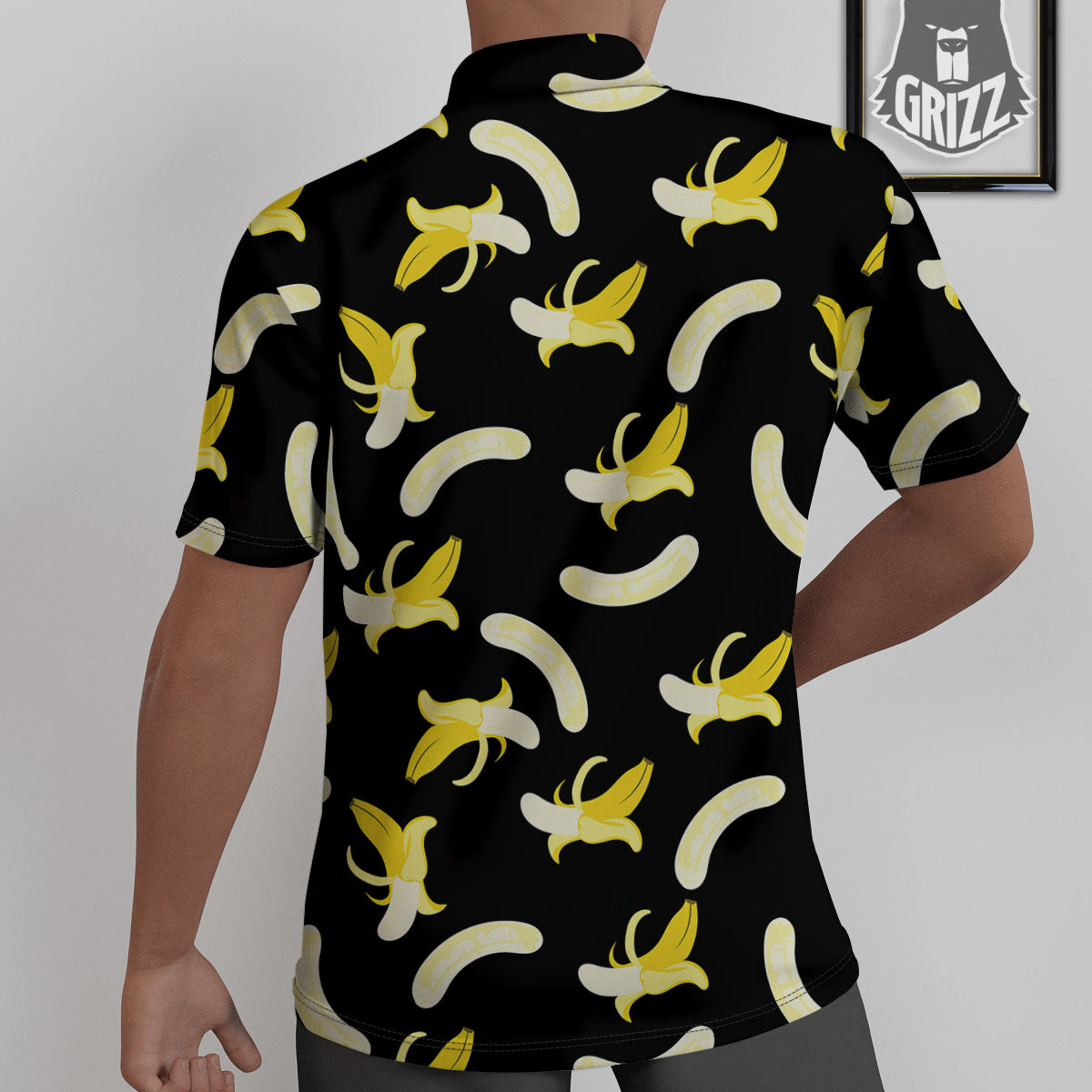 Peeled Banana Print Pattern Untucked Shirts-grizzshop