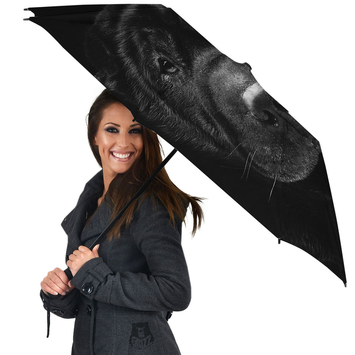 Pei Shar Monochrome Print Umbrella-grizzshop