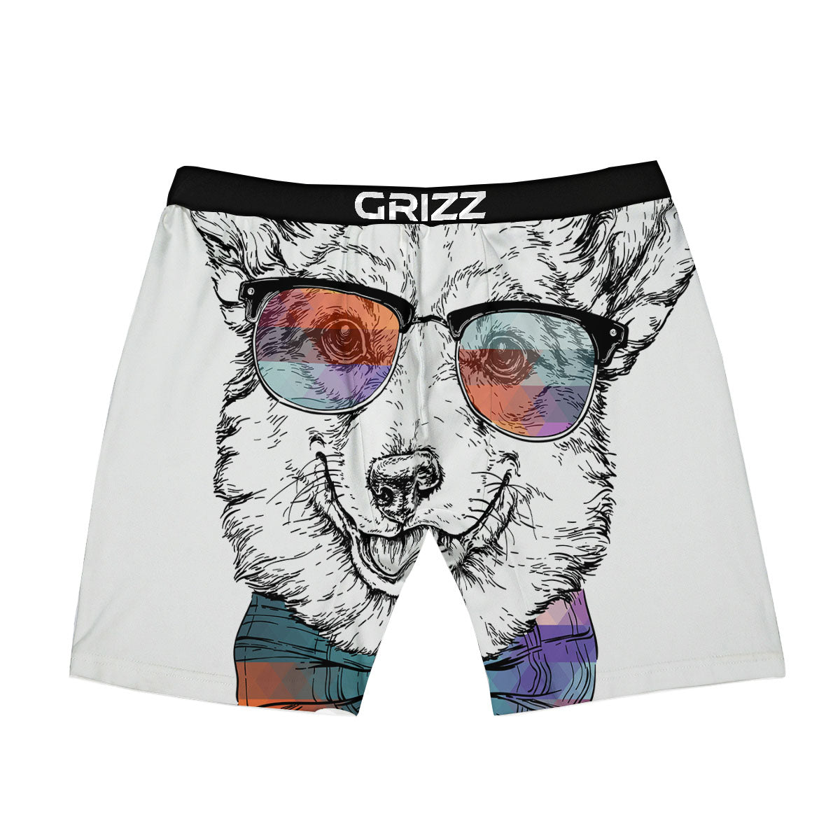 Pembroke Welsh Corgi Hipster Print Boxer Briefs-grizzshop
