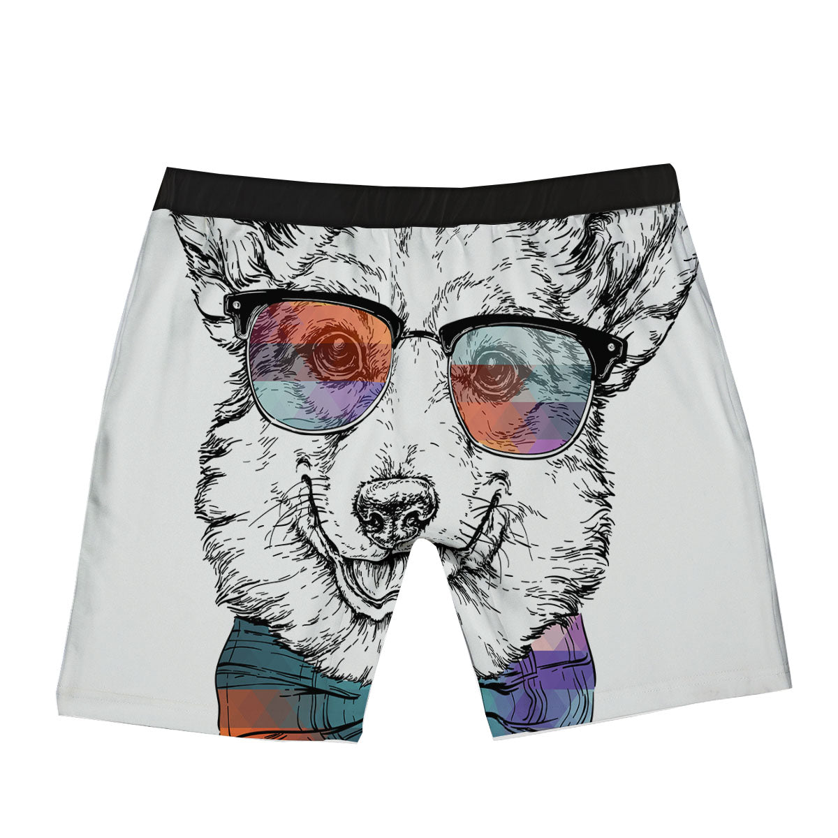 Pembroke Welsh Corgi Hipster Print Boxer Briefs-grizzshop