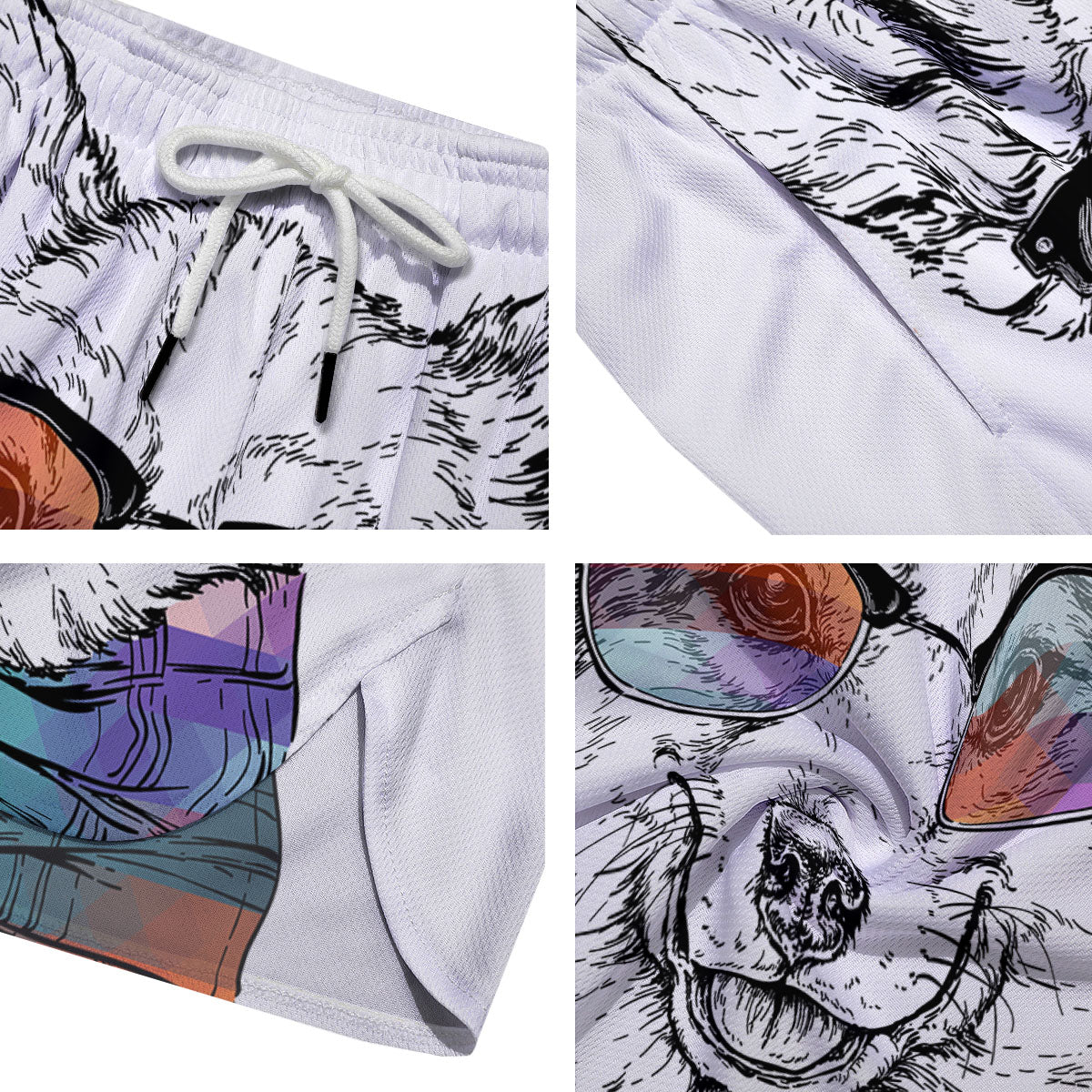 Pembroke Welsh Corgi Hipster Print Men's Running Shorts-grizzshop