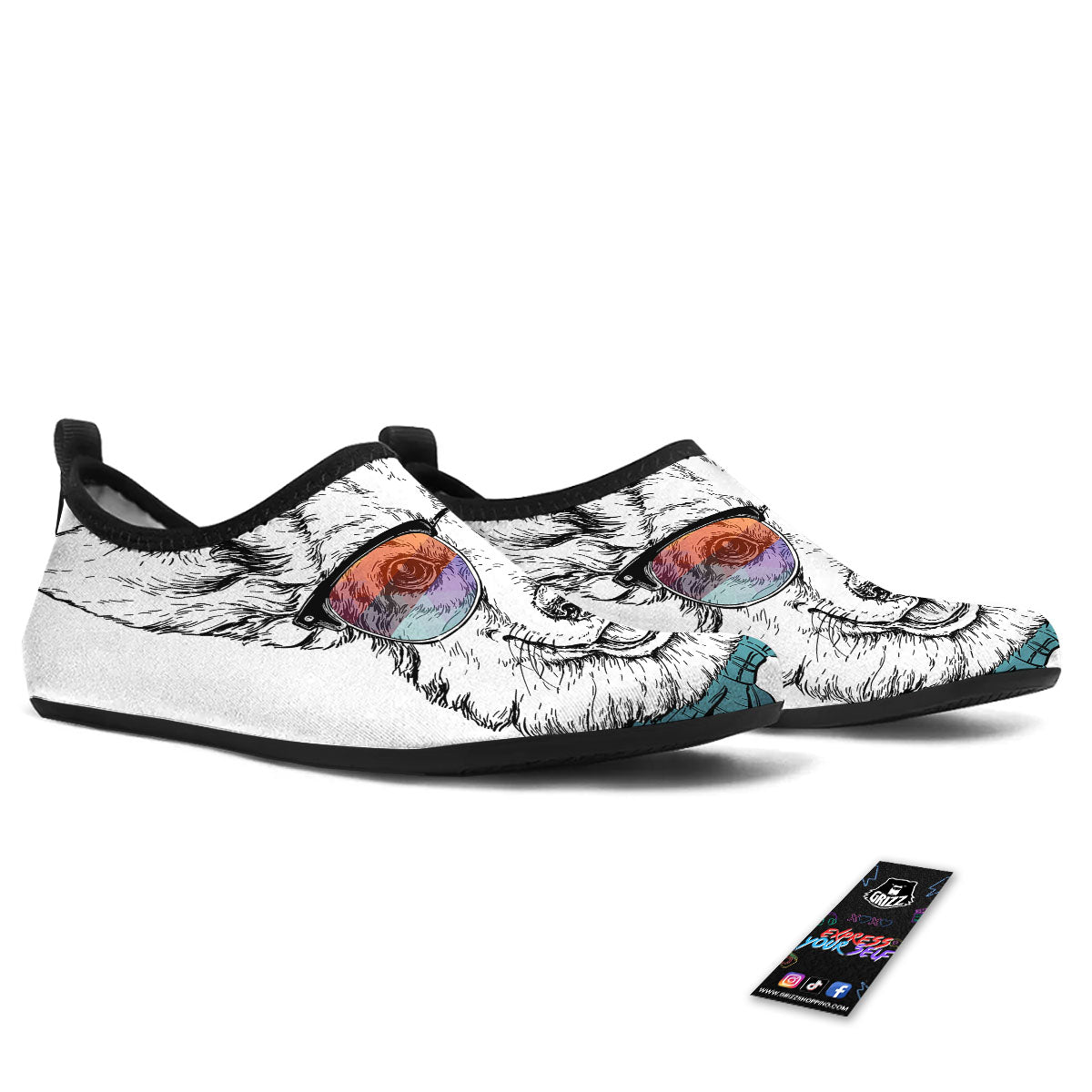 Pembroke Welsh Corgi Hipster Print Water Shoes-grizzshop