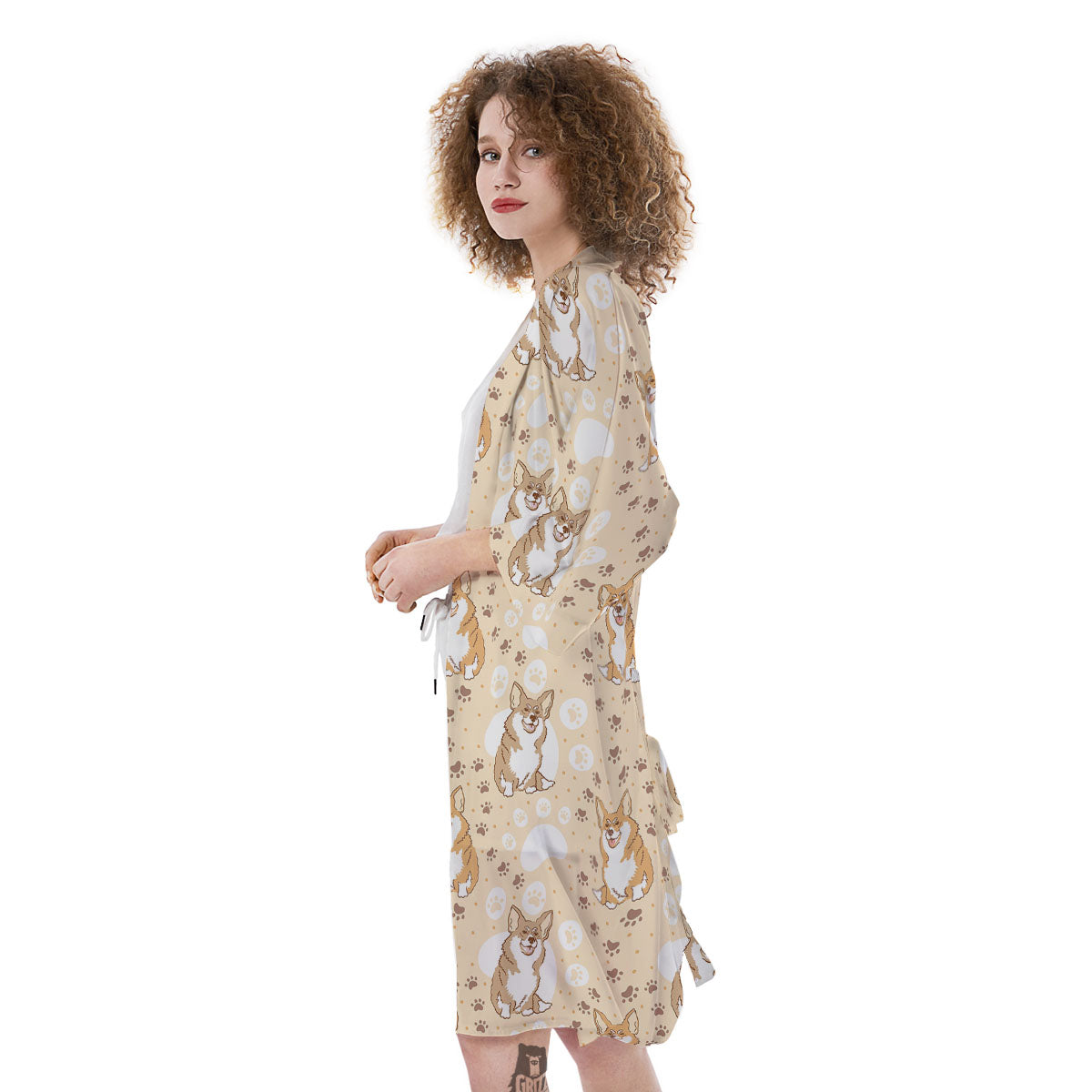 Pembroke Welsh Corgi Print Pattern Kimono-grizzshop