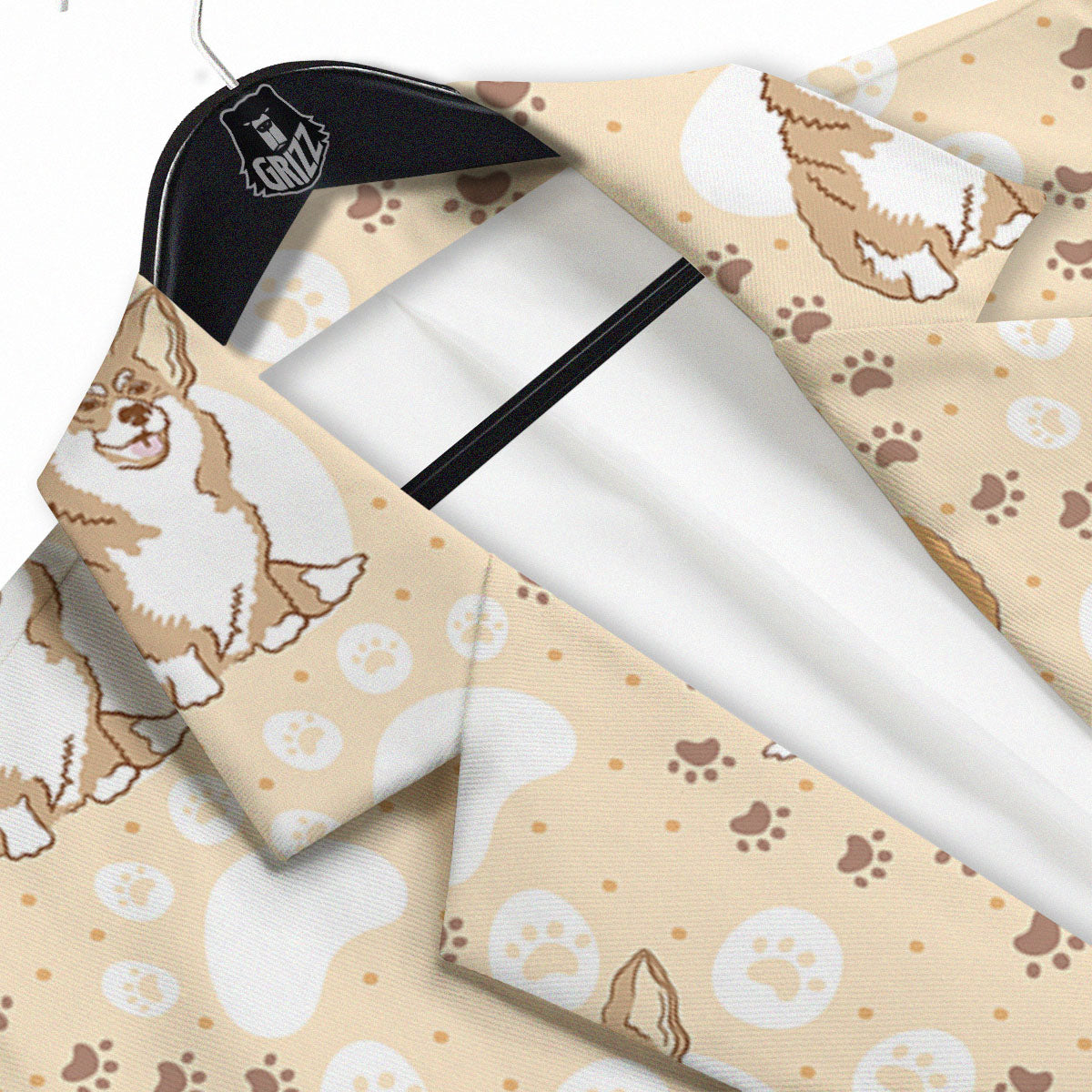 Pembroke Welsh Corgi Print Pattern Men's Sport Coat-grizzshop