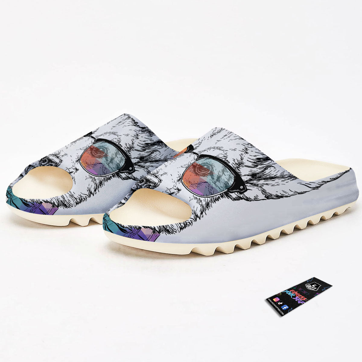 Pembroke Welsh Corgi Hipster Print Sandals-grizzshop