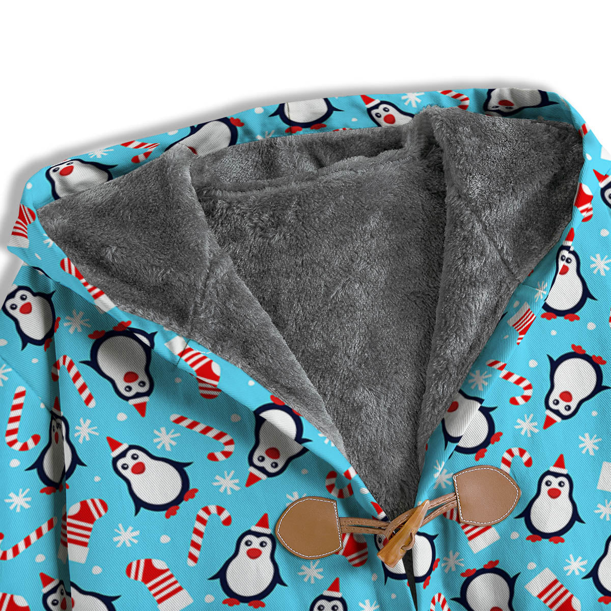 Penguin Christmas Santa Print Pattern Men's Windbreaker Jacket-grizzshop