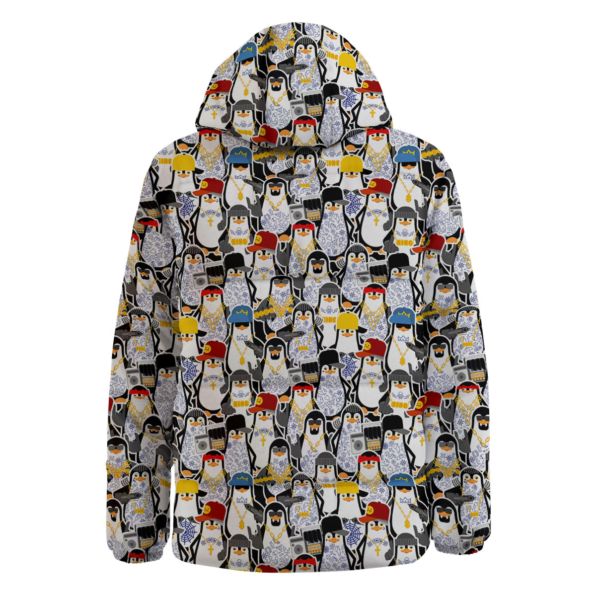 Penguin Criminal Print Pattern Down Jacket-grizzshop