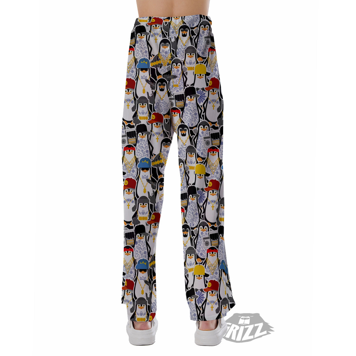 Penguin Criminal Print Pattern Pajama Pants-grizzshop