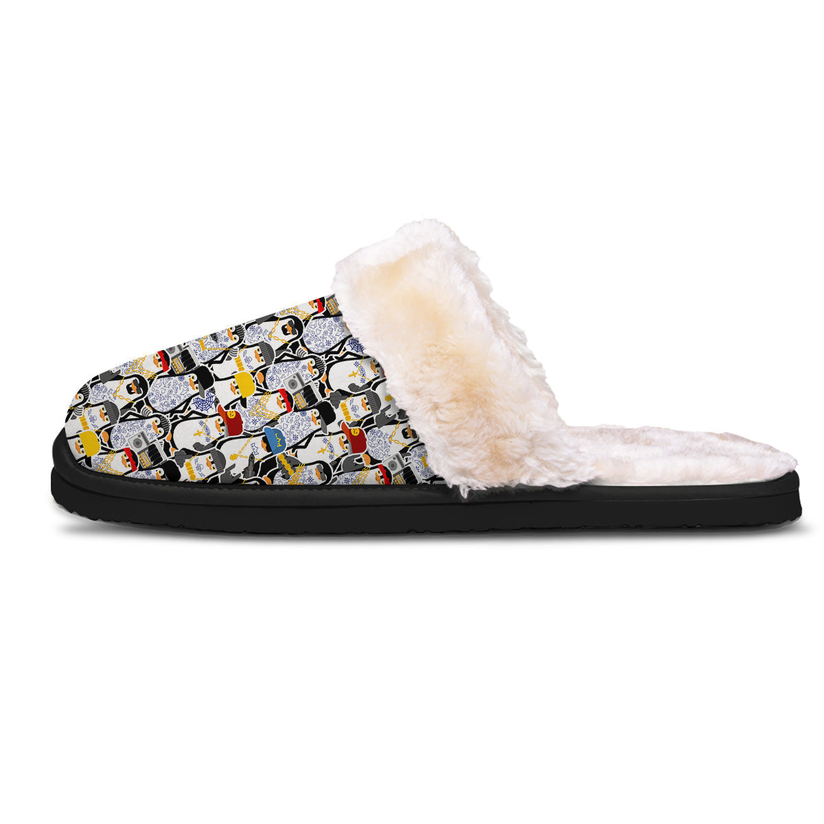 Penguin Criminal Print Pattern Slippers-grizzshop