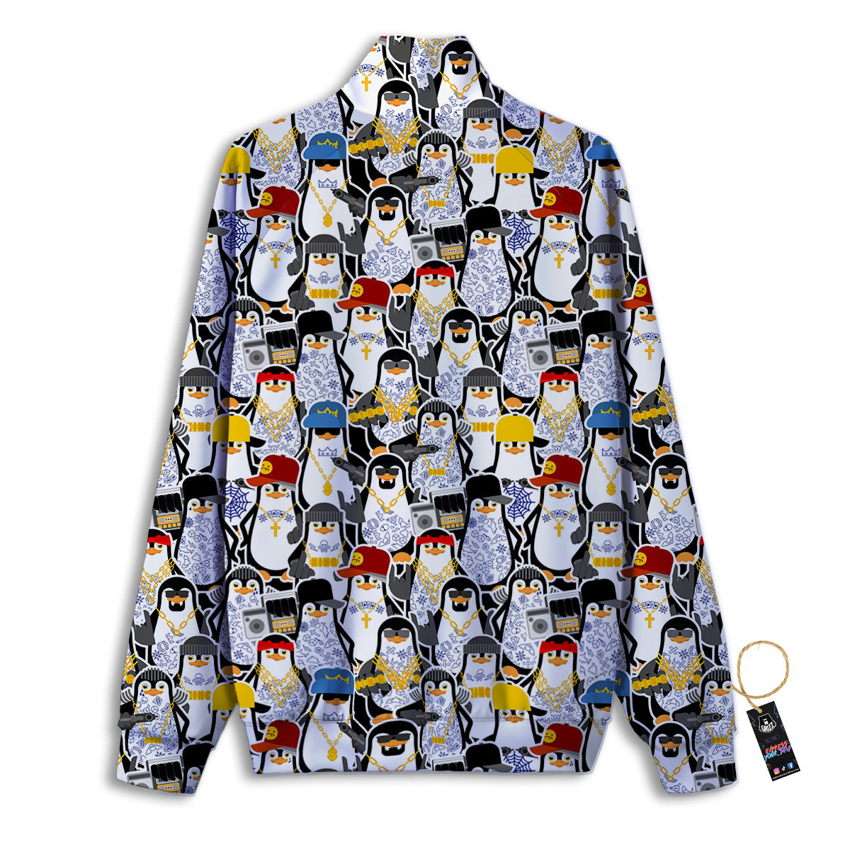 Penguin Criminal Print Pattern Track Jacket-grizzshop
