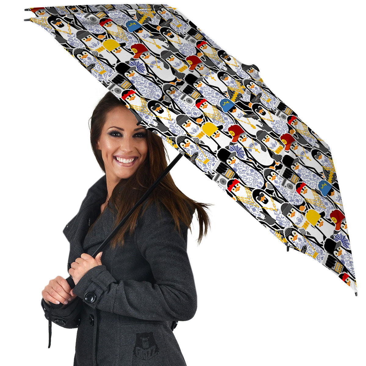 Penguin Criminal Print Pattern Umbrella-grizzshop