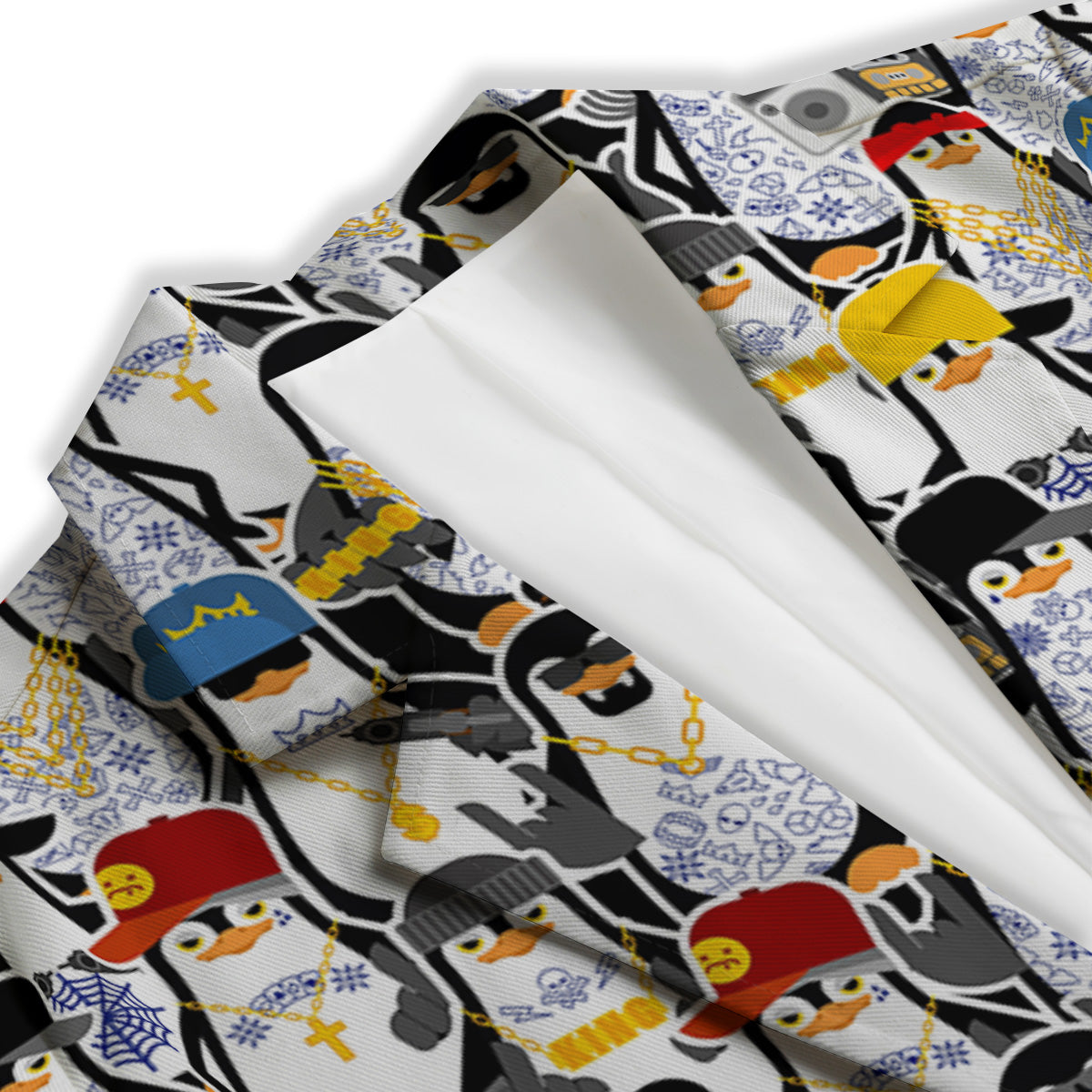 Penguin Criminal Print Pattern Women's Blazer-grizzshop