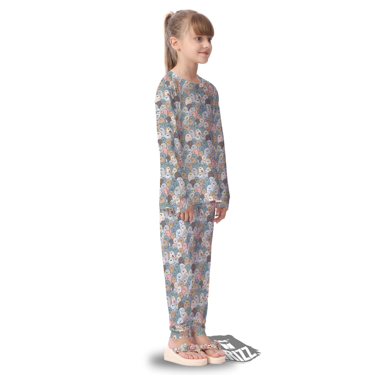 Penguin Cute Colorful Print Pattern Kid's Pajamas-grizzshop
