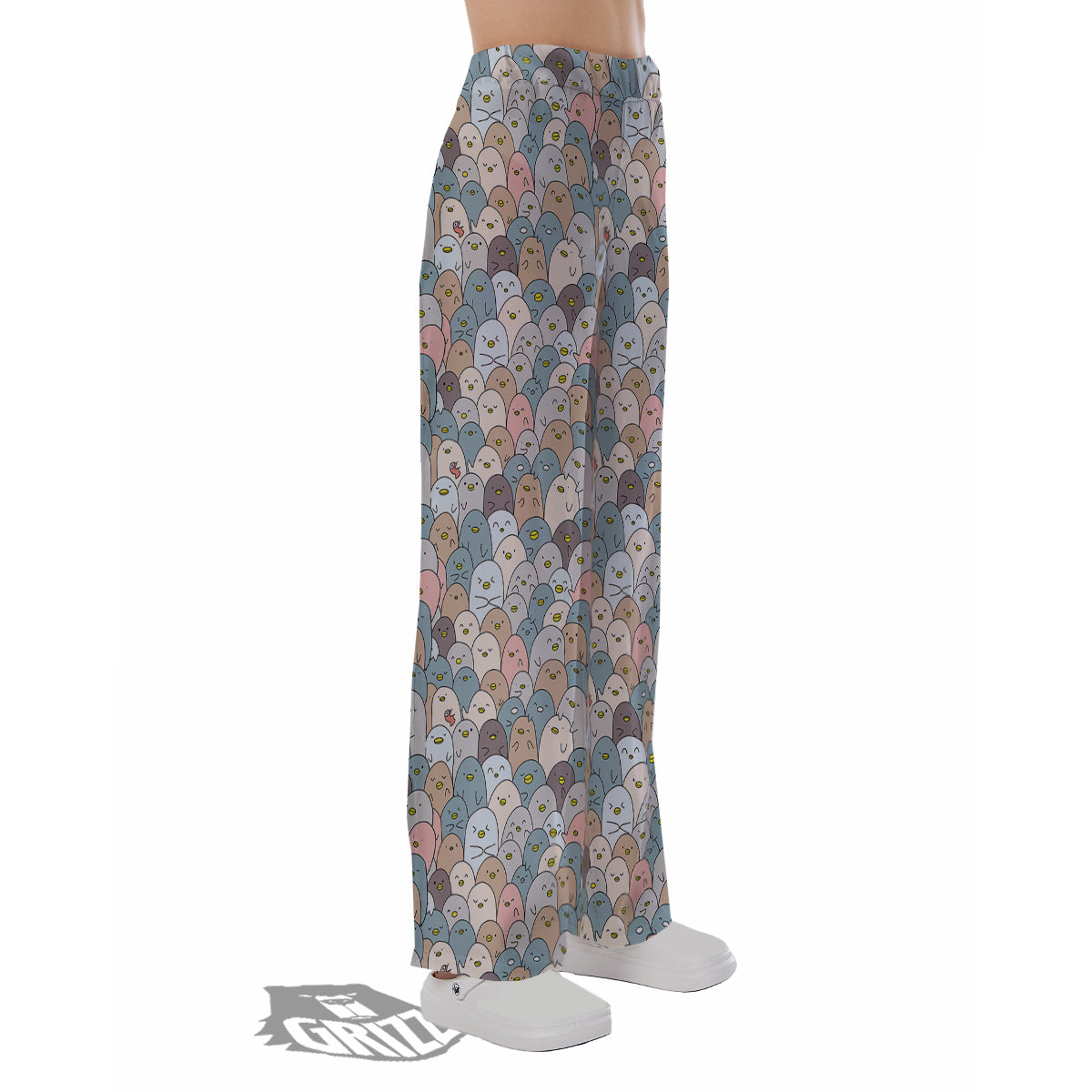 Penguin Cute Colorful Print Pattern Pajama Pants-grizzshop