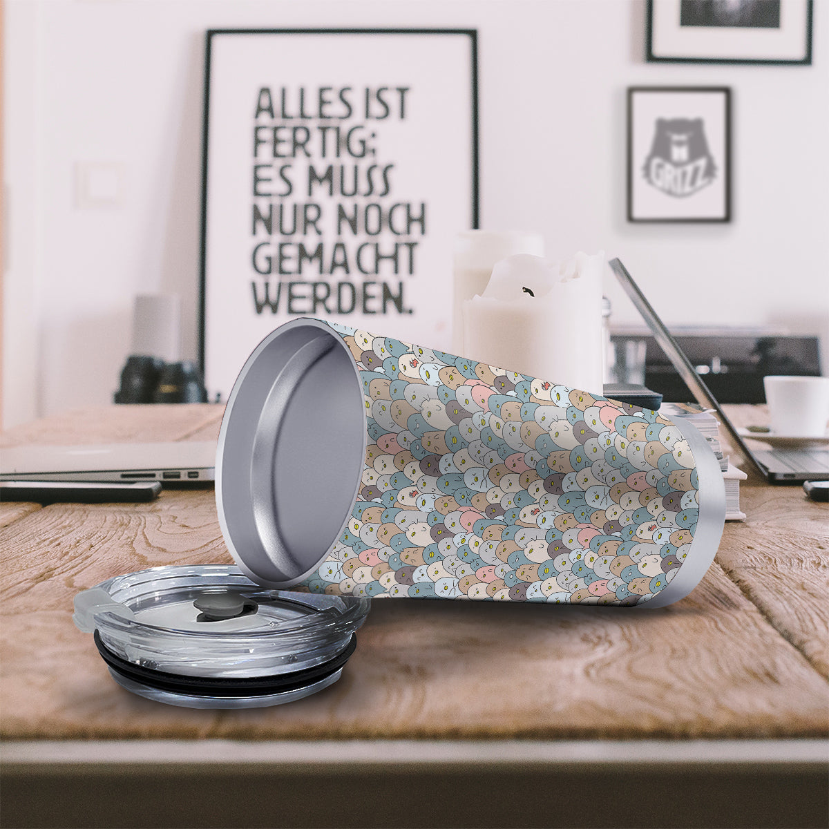 Penguin Cute Colorful Print Pattern Tumbler-grizzshop
