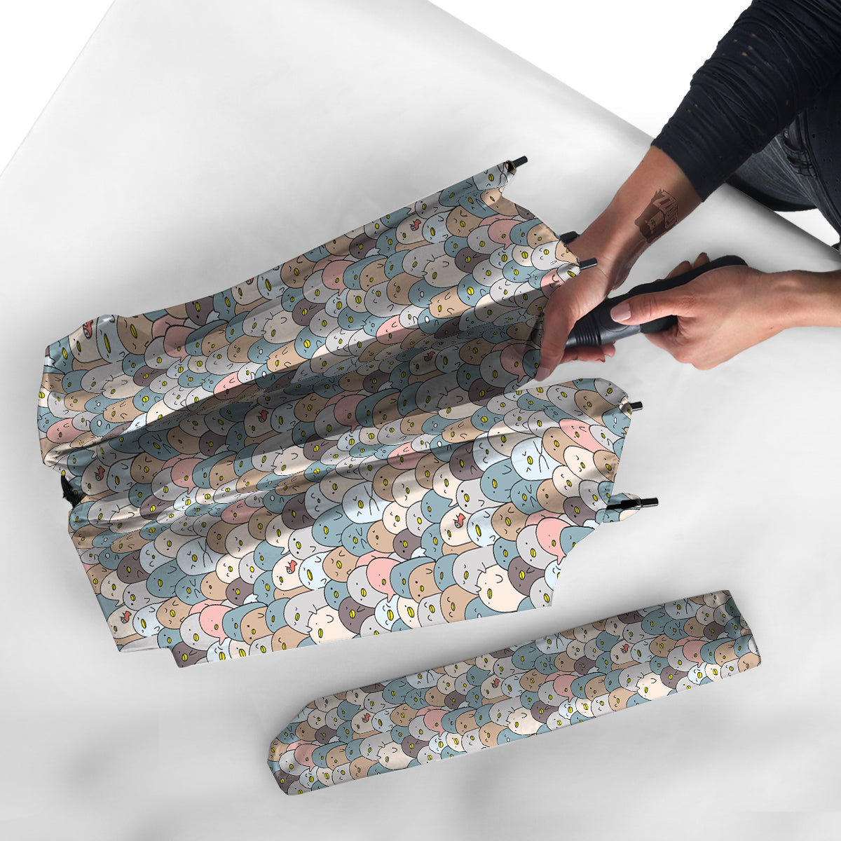 Penguin Cute Colorful Print Pattern Umbrella-grizzshop