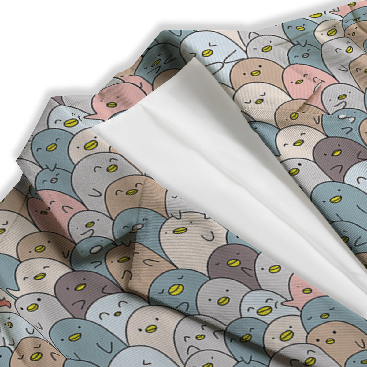 Penguin Cute Colorful Print Pattern Women's Blazer-grizzshop