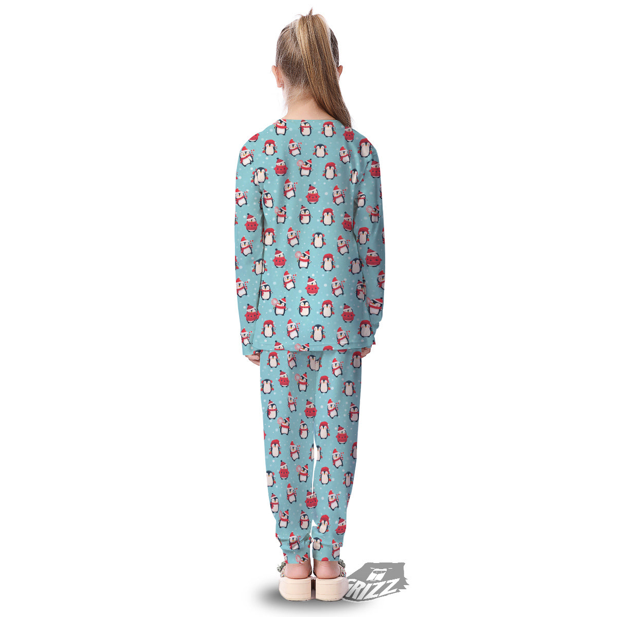 Penguin Cute Snowy Print Pattern Kid's Pajamas-grizzshop