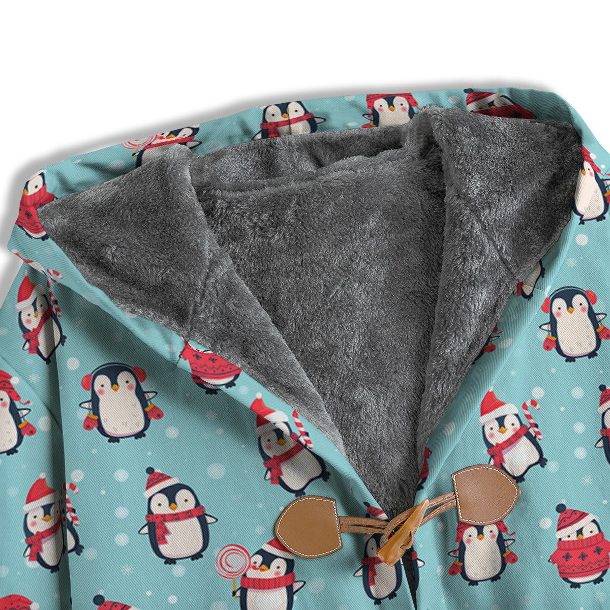 Penguin Cute Snowy Print Pattern Men's Windbreaker Jacket-grizzshop