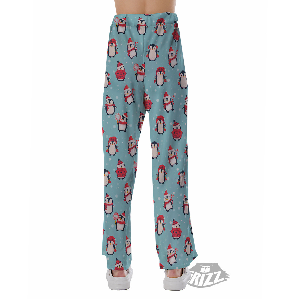 Penguin Cute Snowy Print Pattern Pajama Pants-grizzshop