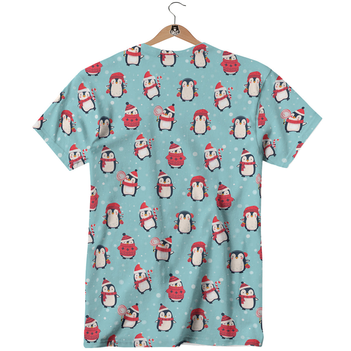 Penguin Cute Snowy Print Pattern T-Shirt-grizzshop
