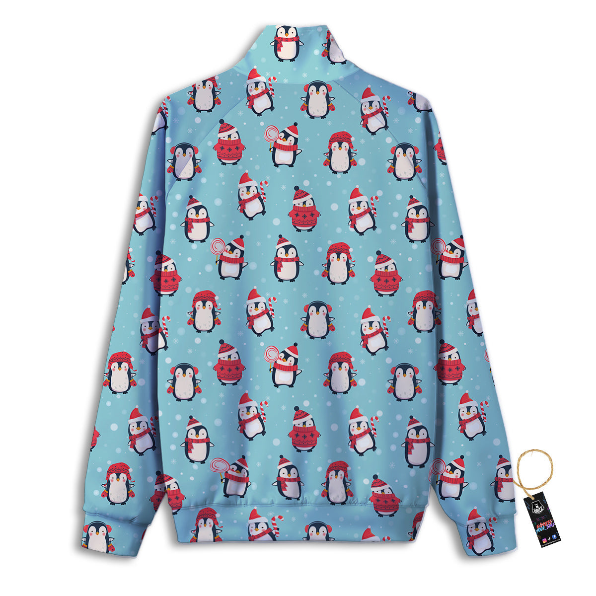 Penguin Cute Snowy Print Pattern Track Jacket-grizzshop