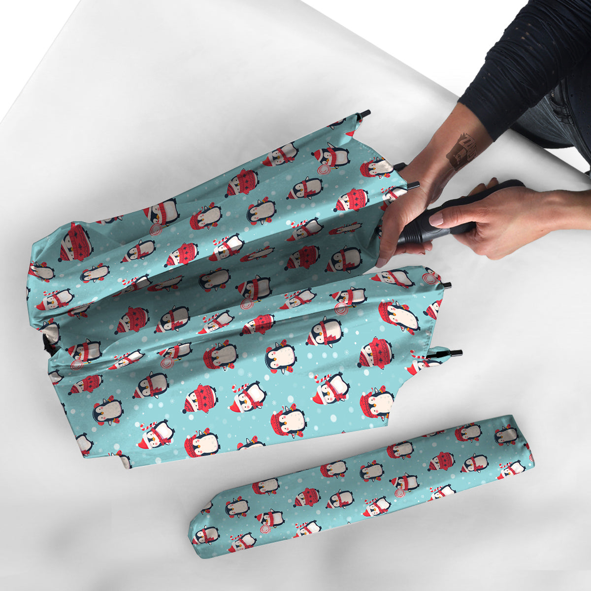 Penguin Cute Snowy Print Pattern Umbrella-grizzshop