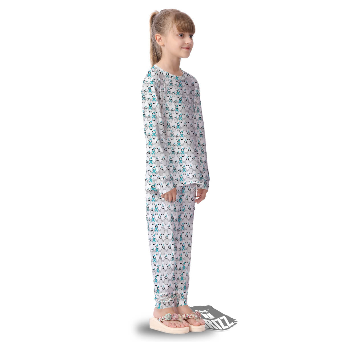 Penguin Emperor Cartoon Print Pattern Kid's Pajamas-grizzshop