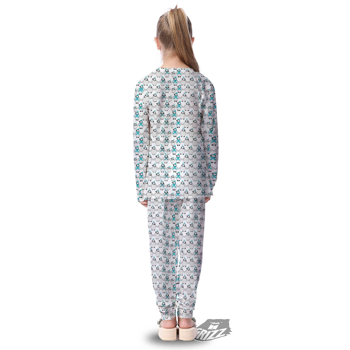 Penguin Emperor Cartoon Print Pattern Kid's Pajamas-grizzshop